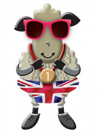Curt the sheep with sunglasses - It's cool to choose wool!