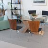 Contemporary dining area with Faroe grey wool carpet