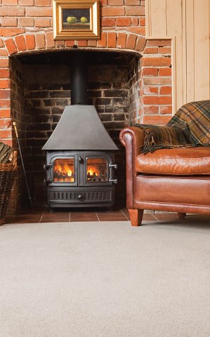 Summer Garden fire and wool carpet